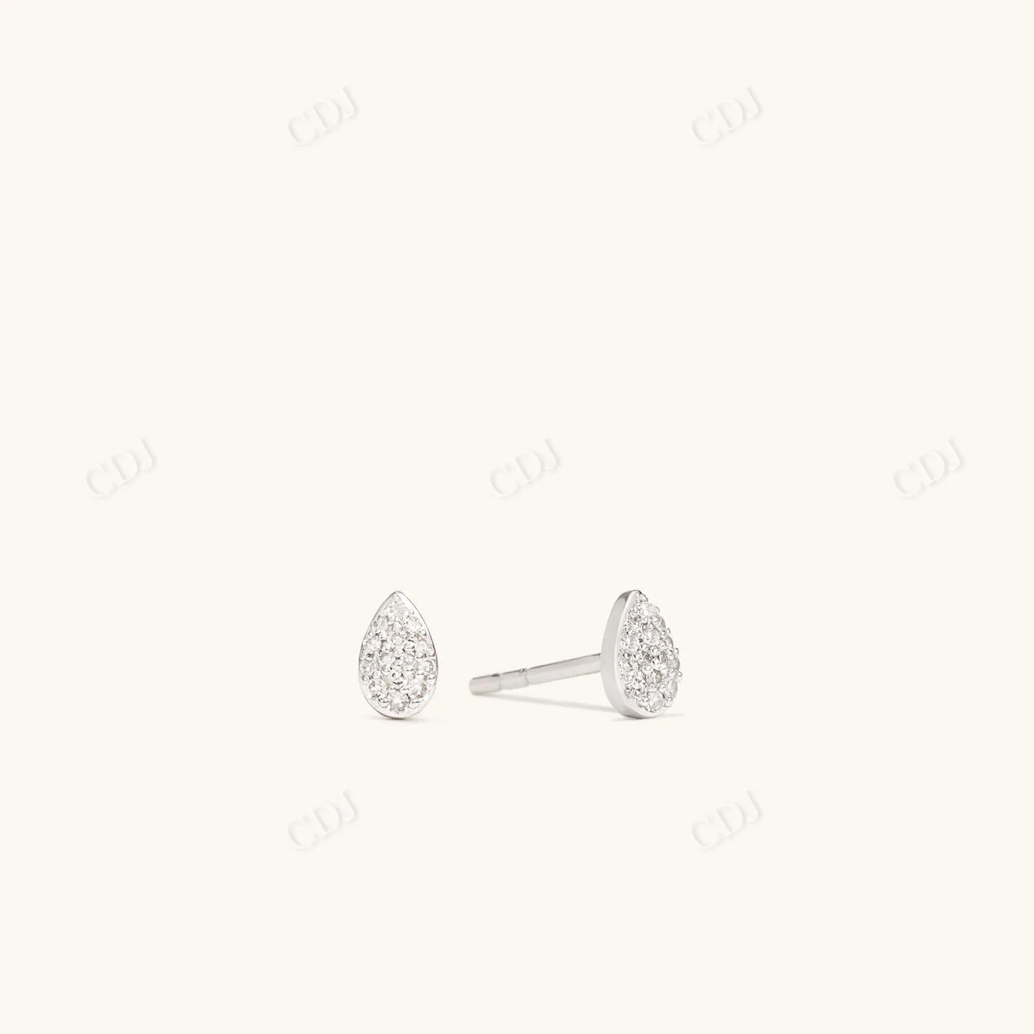 0.063CT Pear Lab Grown Stud Earrings