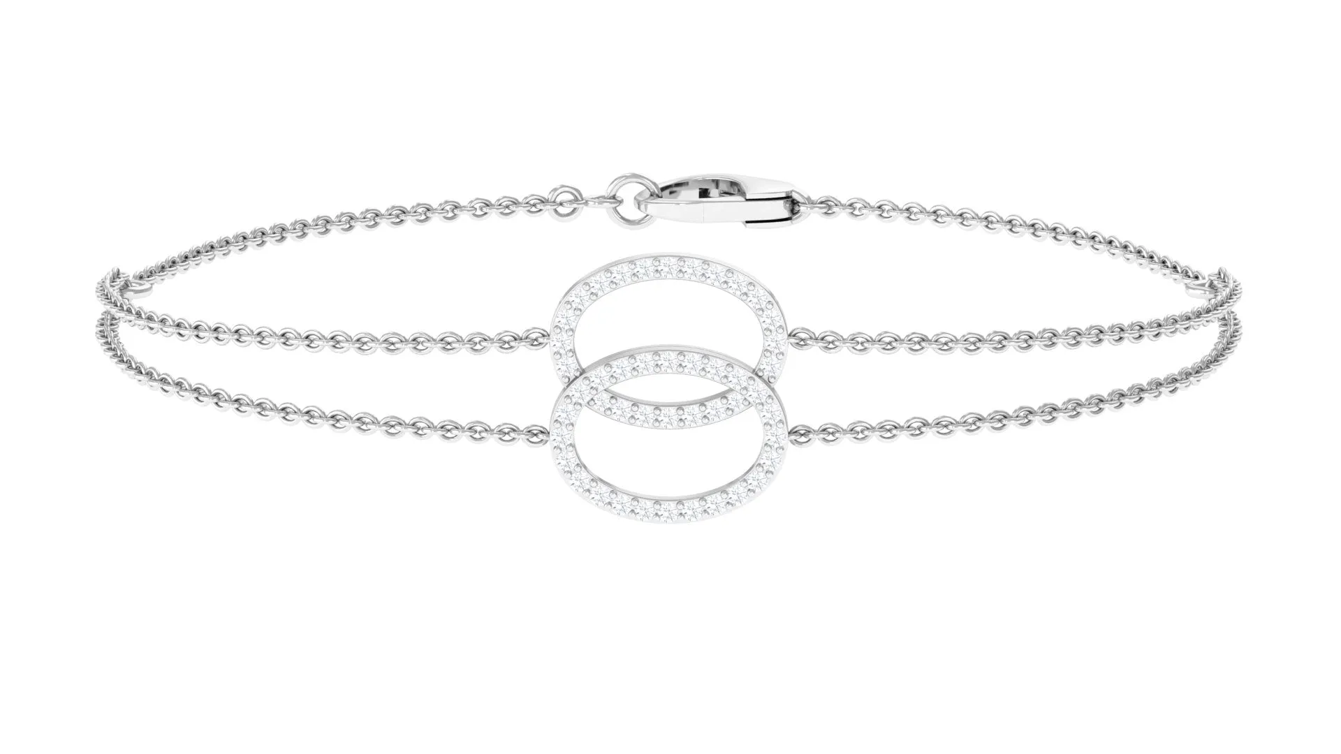 0.50 CT Diamond Eternity Chain Layered Bracelet