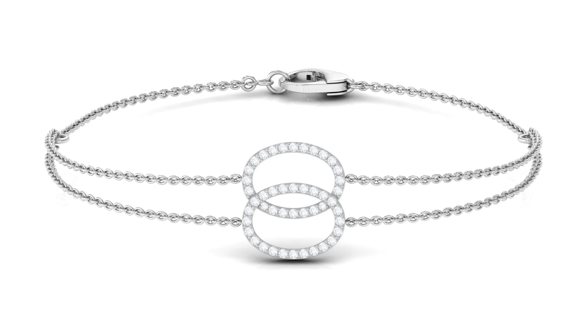 0.50 CT Diamond Eternity Chain Layered Bracelet