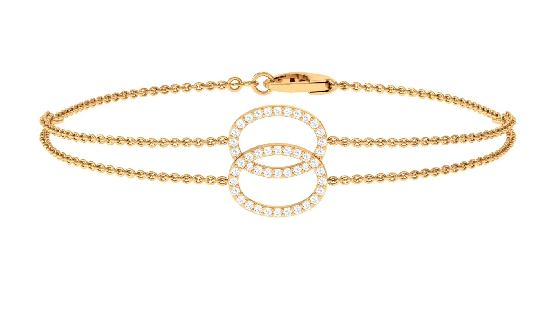 0.50 CT Diamond Eternity Chain Layered Bracelet