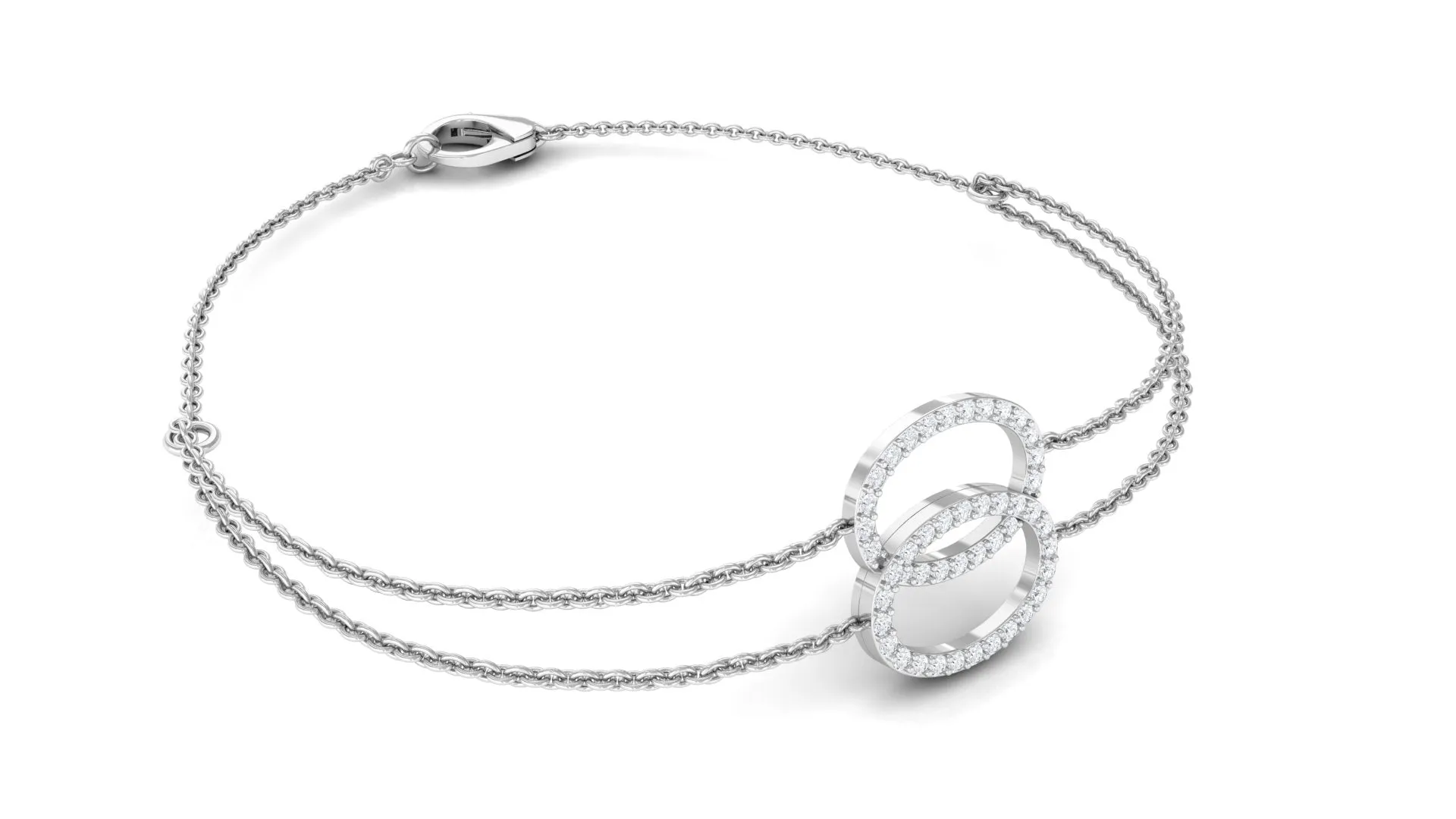 0.50 CT Diamond Eternity Chain Layered Bracelet