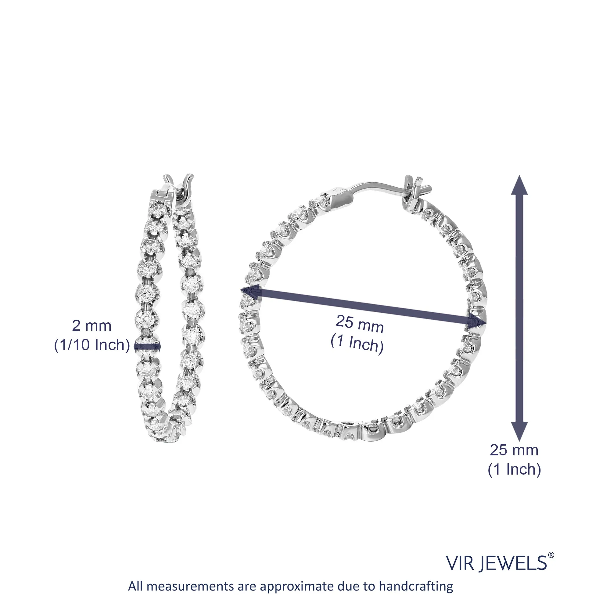 1 cttw Lab Grown Diamond Inside Out in .925 Sterling Silver