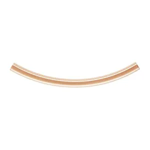 14K  Gold Curved Tube Bead - 2mm x 30mm (2 Pieces)