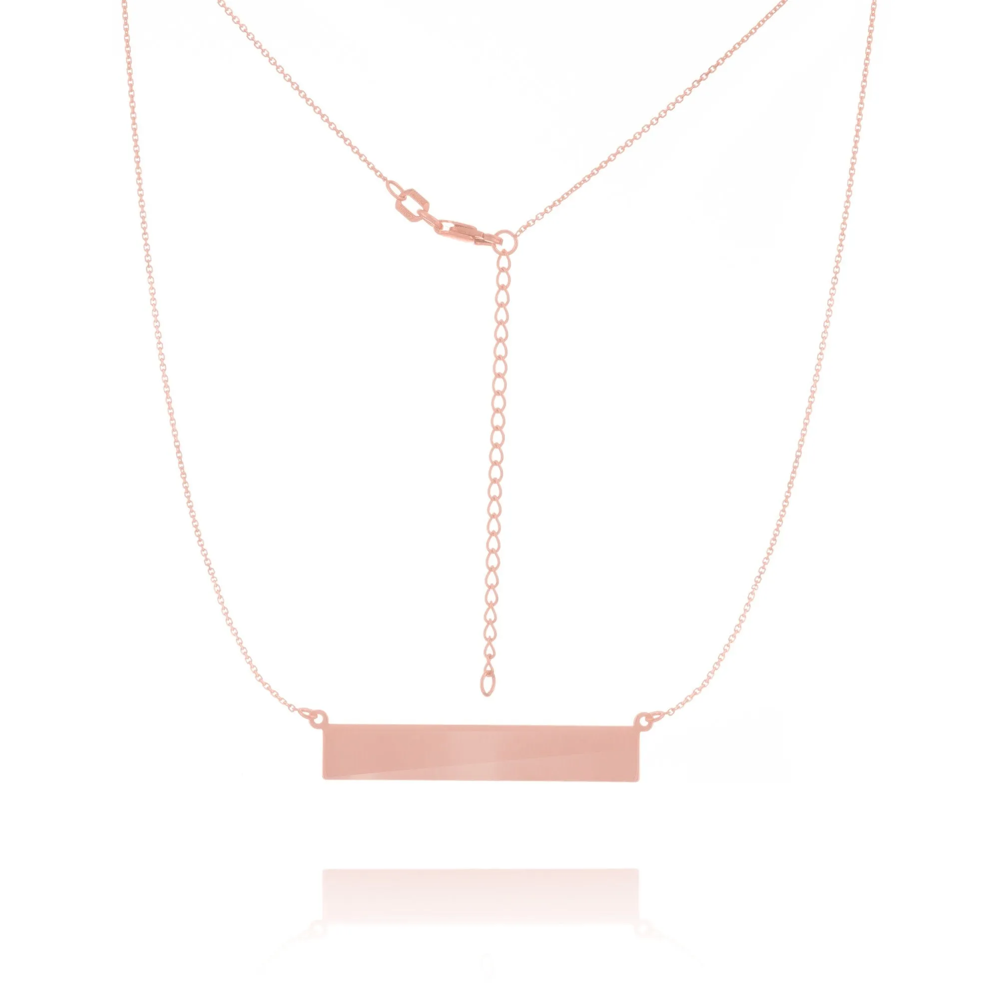 14K Rose Gold Bar Necklace