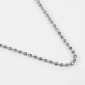 5mm Silver Dog Tag Chain Necklace (29 inches)