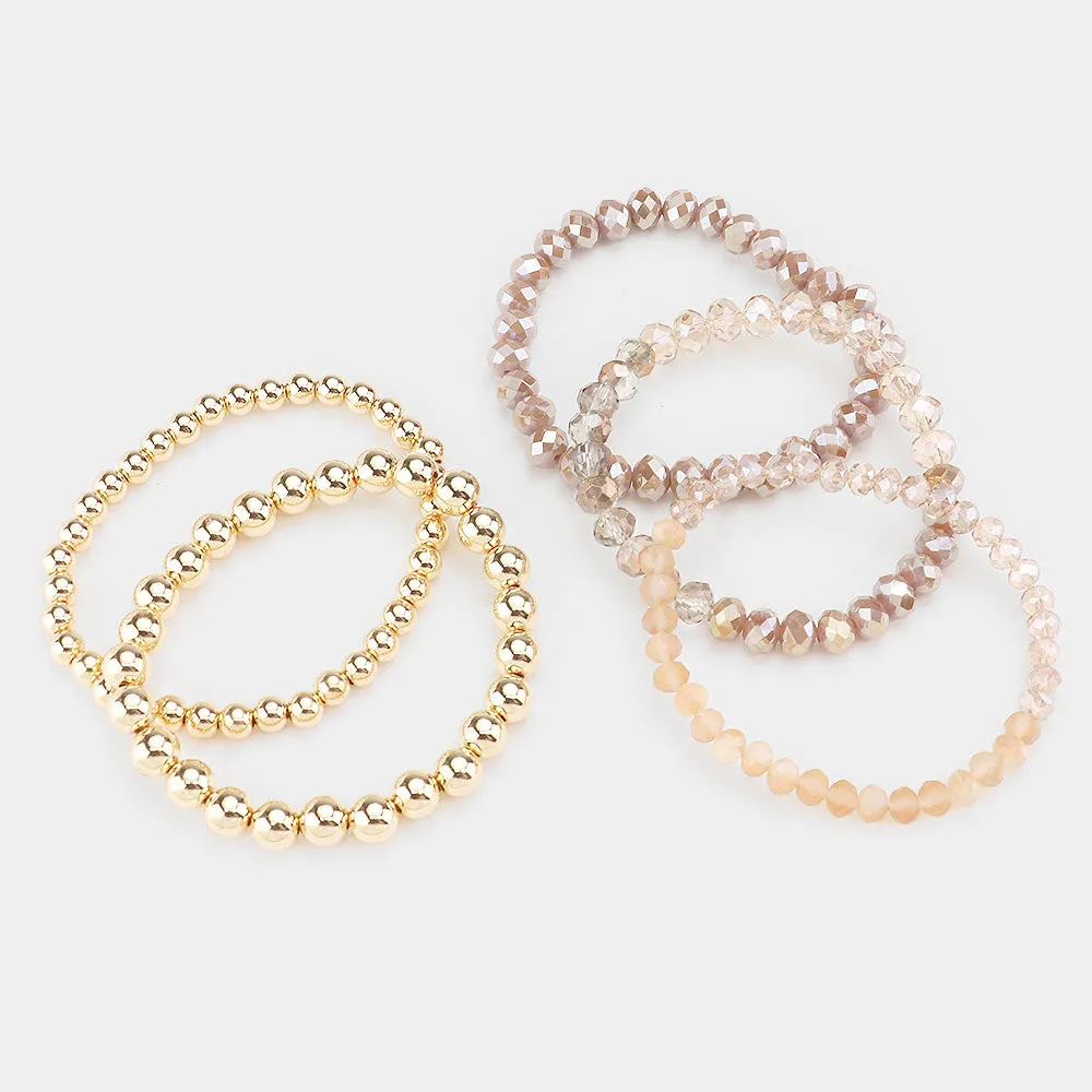 5pc Layered Stretch Bracelet Stack