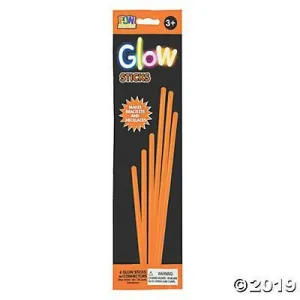 8" Glow Jewelry Sticks Orange 6 Ct