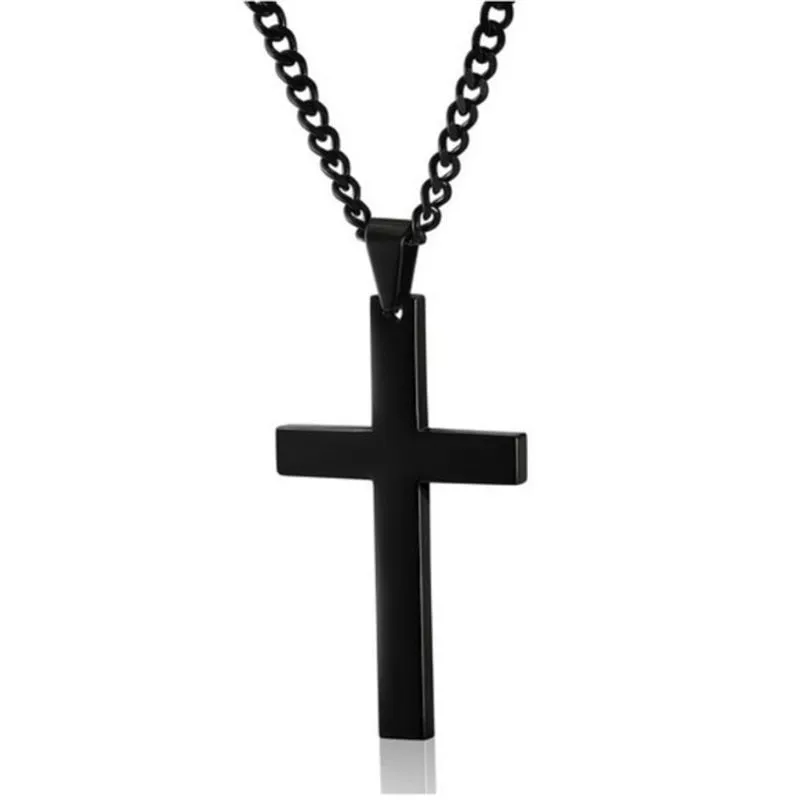 Amulet Pendant Egyptian Ankh Crucifix Necklaces Pendants Stainless Steel Symbol of Life Cross Necklaces Jewelry Gifts Chains