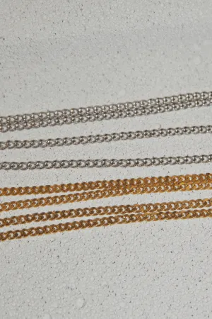 Basic 3mm Curb Chain Necklace