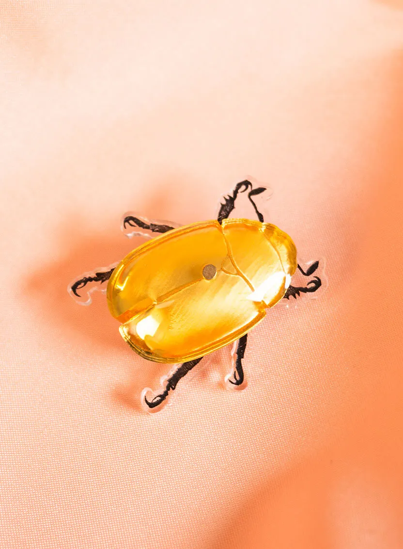 Beetle Brooch - Gold