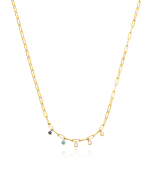 Bermuda Birthstone Necklace  - 18K Gold Vermeil