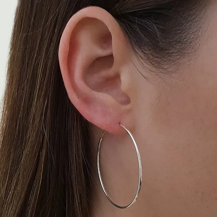 Big Endless Circle Hoop Earrings