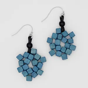 Blue Elyse Beaded Earrings