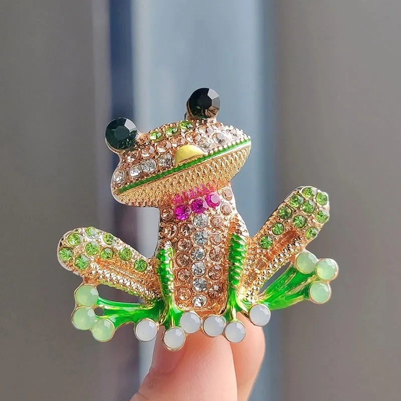 Cartoon Style Pin Animal Alloy Inlay Rhinestones Unisex Brooches