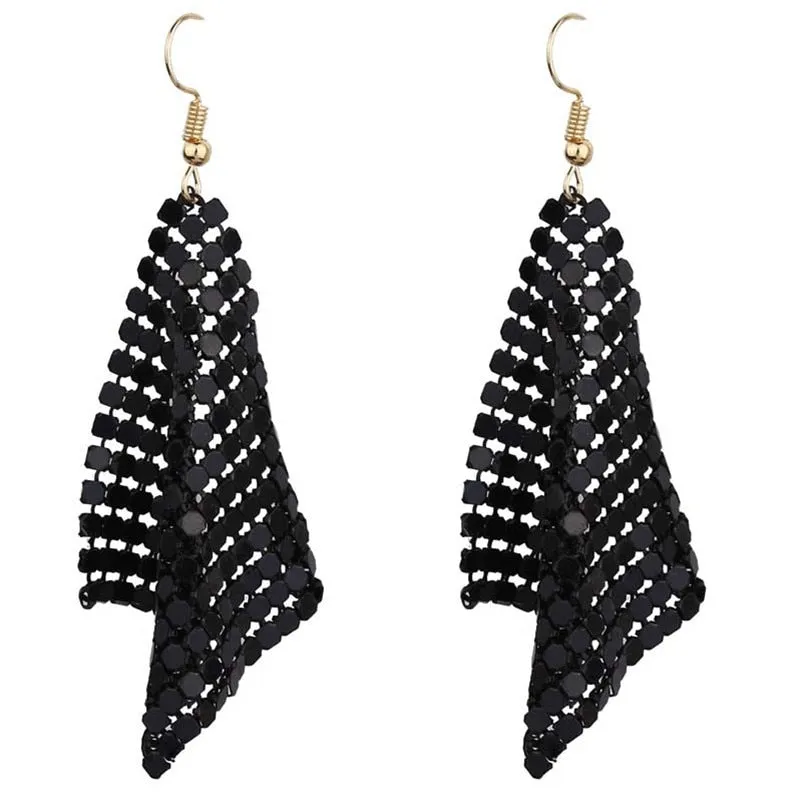 Charming Shiny Ladies' Drop Earrings With Sequin