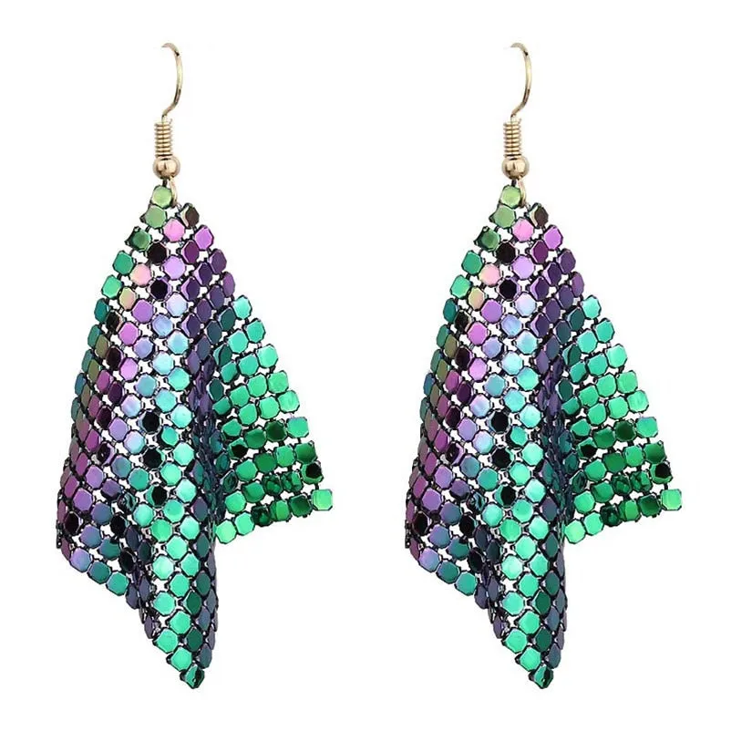 Charming Shiny Ladies' Drop Earrings With Sequin