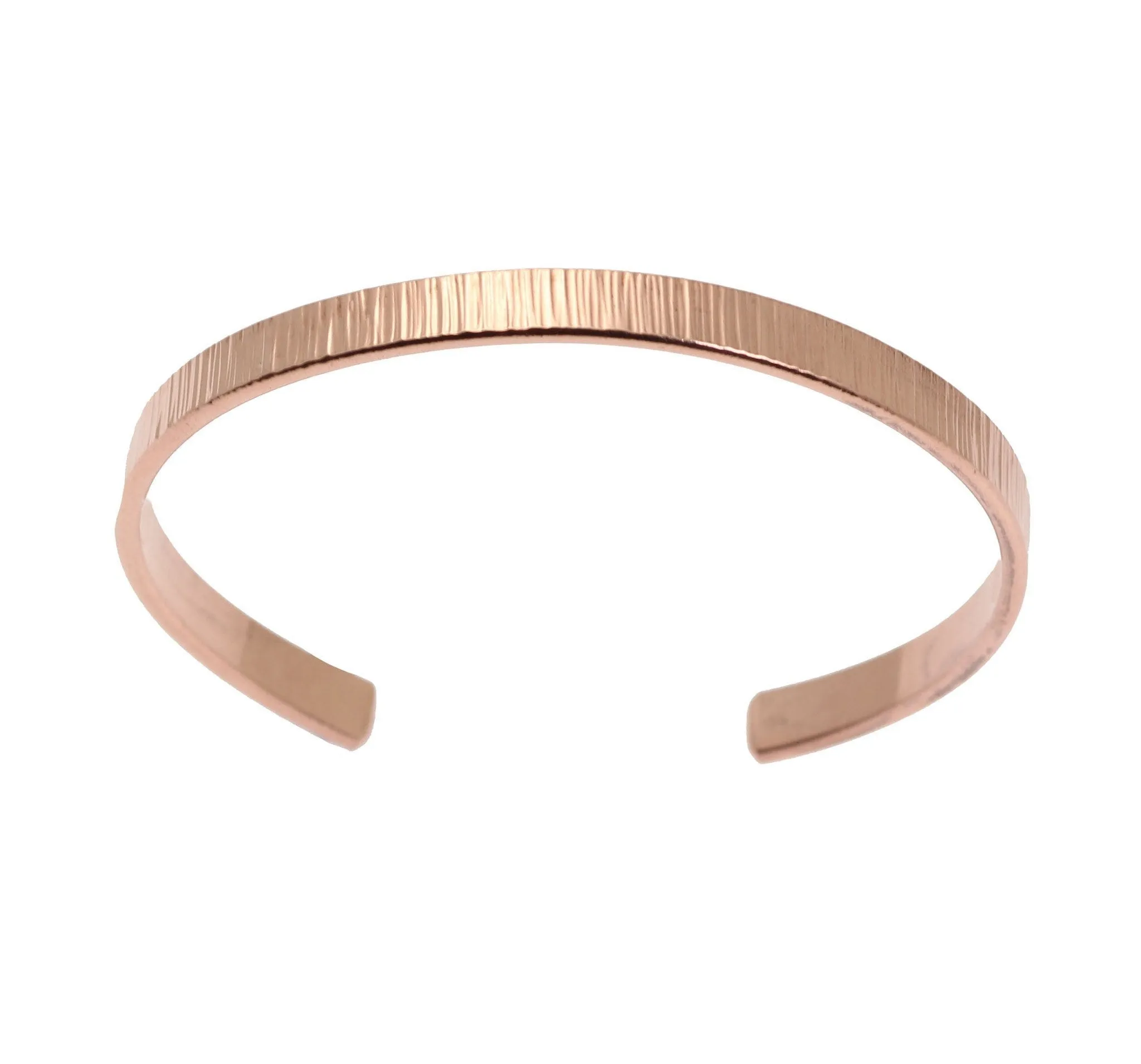 Chased Copper Cuff Bracelet - Thin