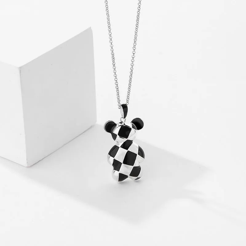 Cute Bear 925 Sterling Silver Necklace