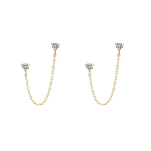 Dainty Chain Link Stud Earrings