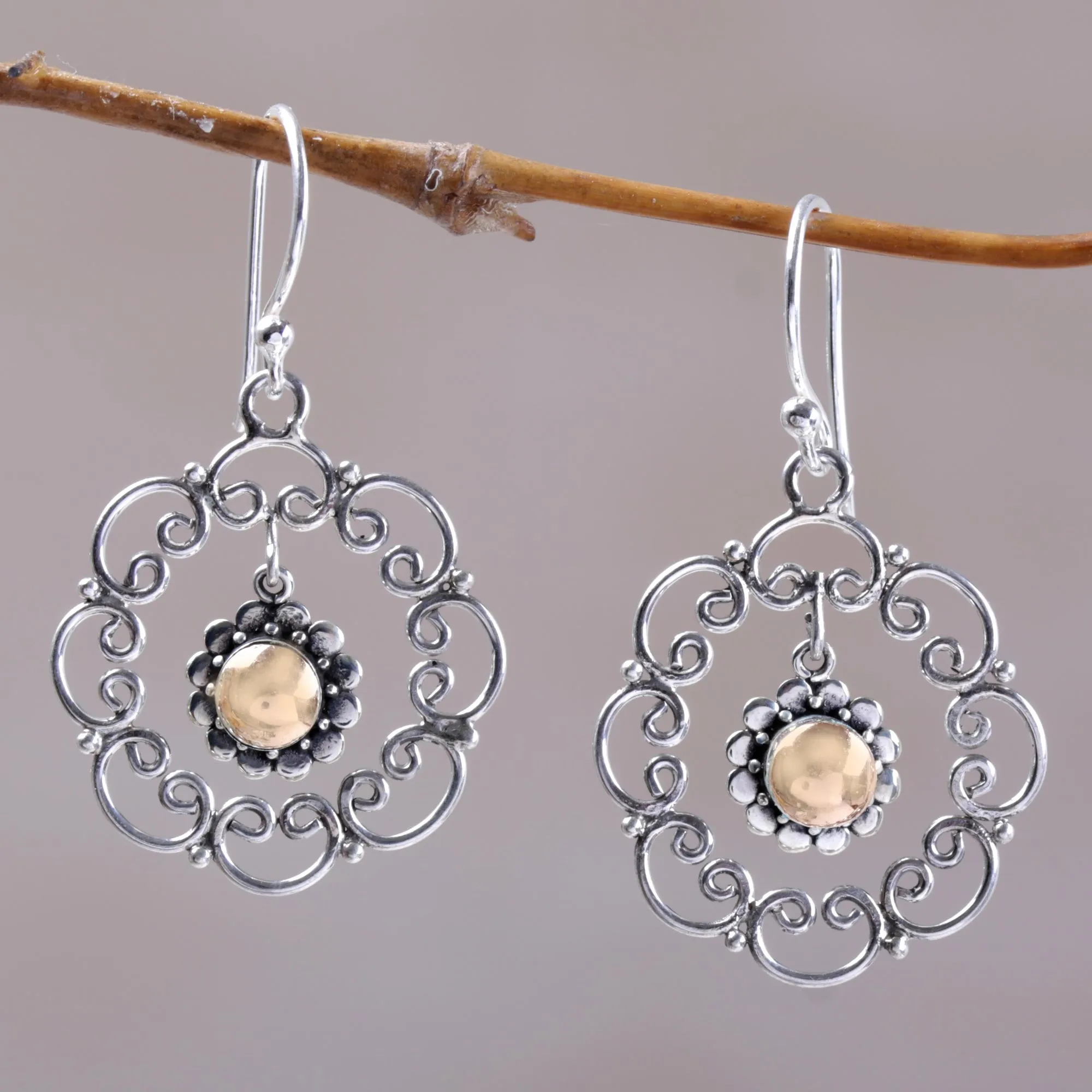 Delightful Denpasar Sterling Silver Earrings