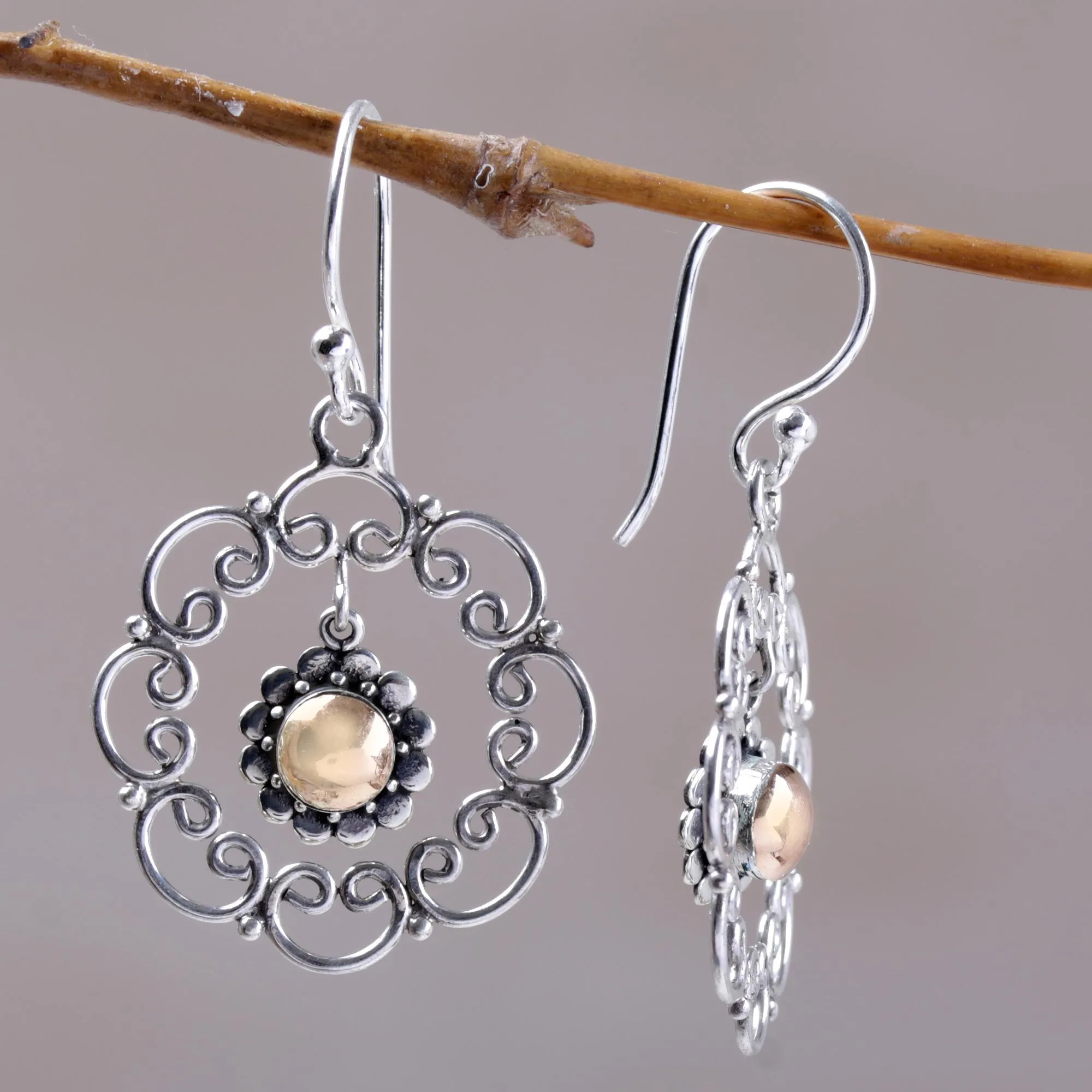 Delightful Denpasar Sterling Silver Earrings