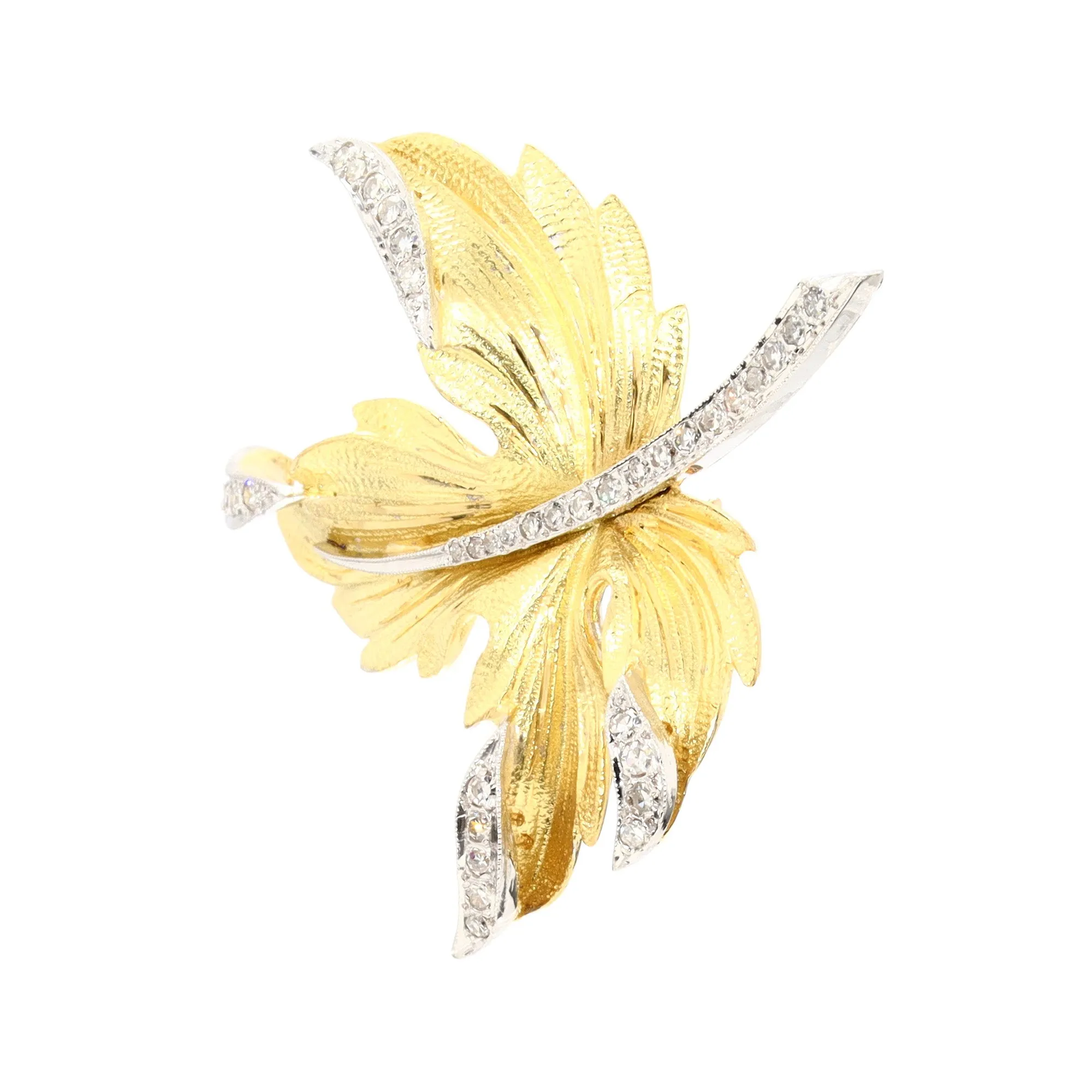 Diamond Leaf Pin