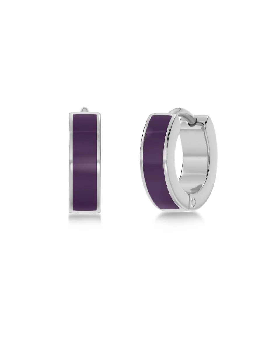 Edblad - Fave Hoops Plum Steel