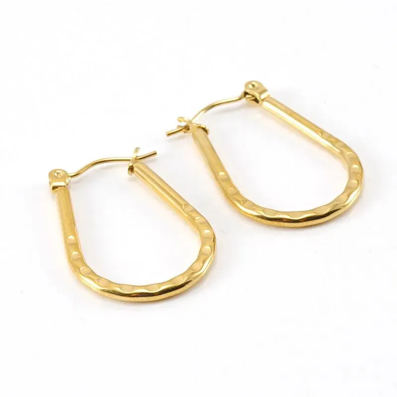 Elegant Geometric Gold Hoop Earrings – Minimalist Statement