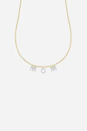 Ella Stein Love You Mom Pendant Necklace in Gold