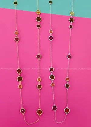 Elsa Multicolored Gemstone Necklace - 2 Colors