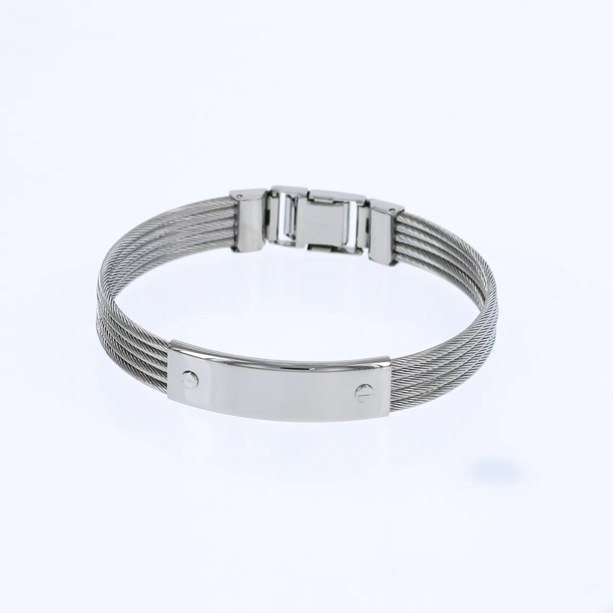 Engravable Stainless Steel Bangle Bracelet KCBB 4