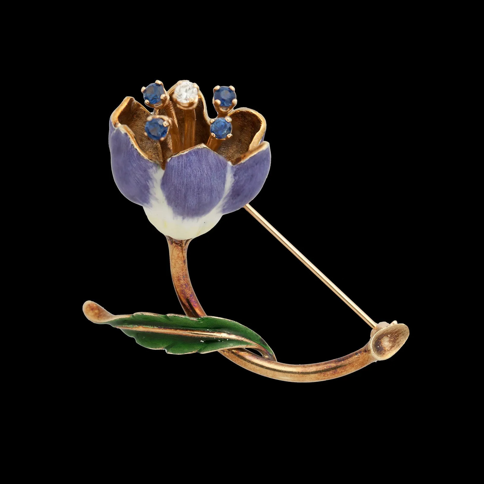 Estate Cartier Bellflower Brooch, French