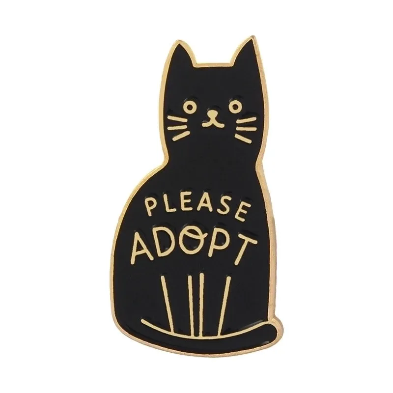 Fashion Creative New Black Cat Ghost Alloy Brooch