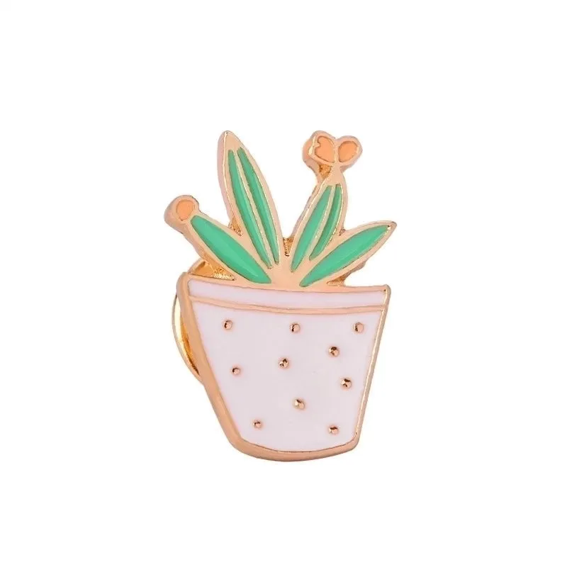 Fashion Pin Leaf Alloy Enamel Unisex Brooches