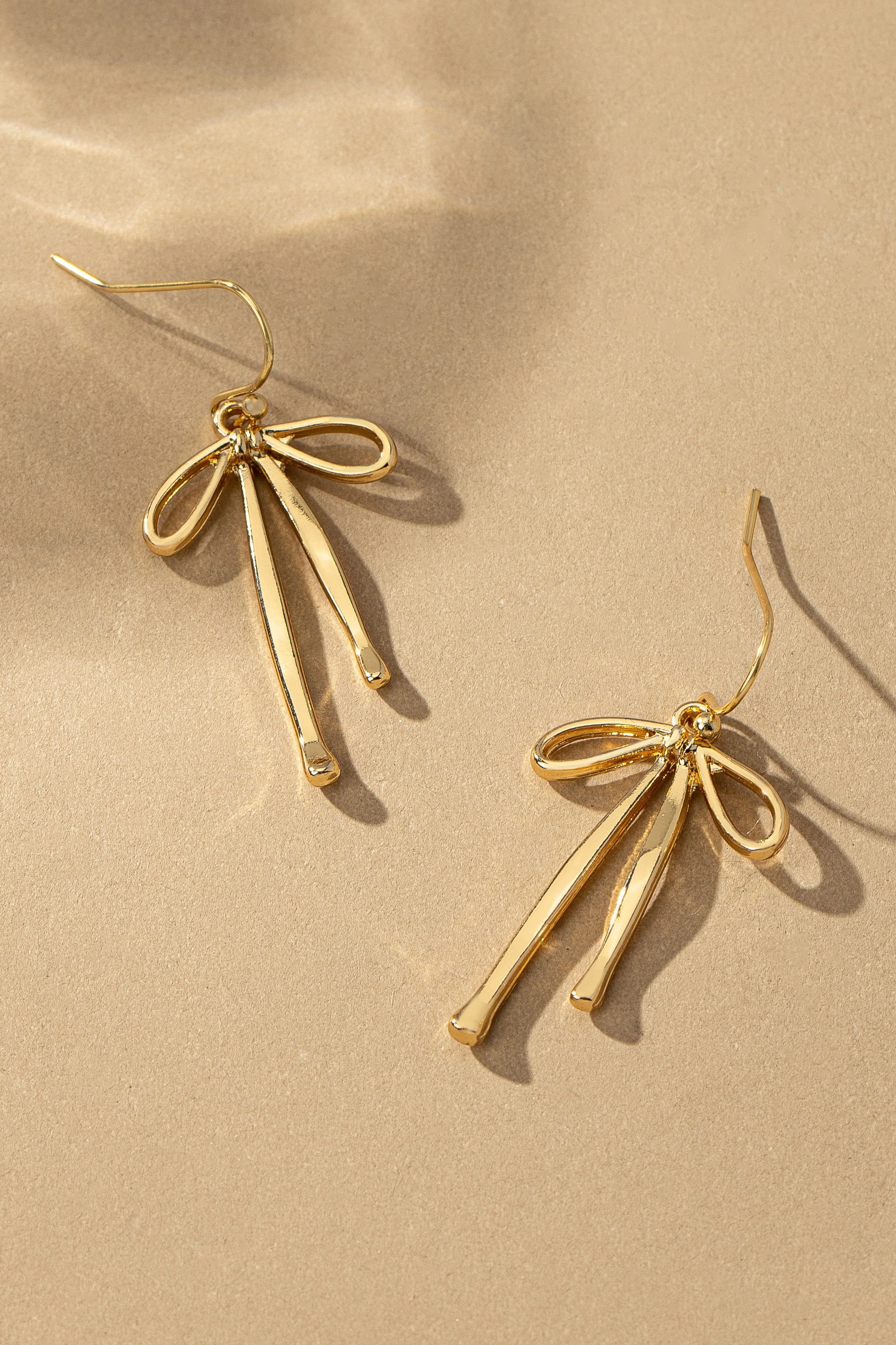 Flowing Elegance Bow Earrings