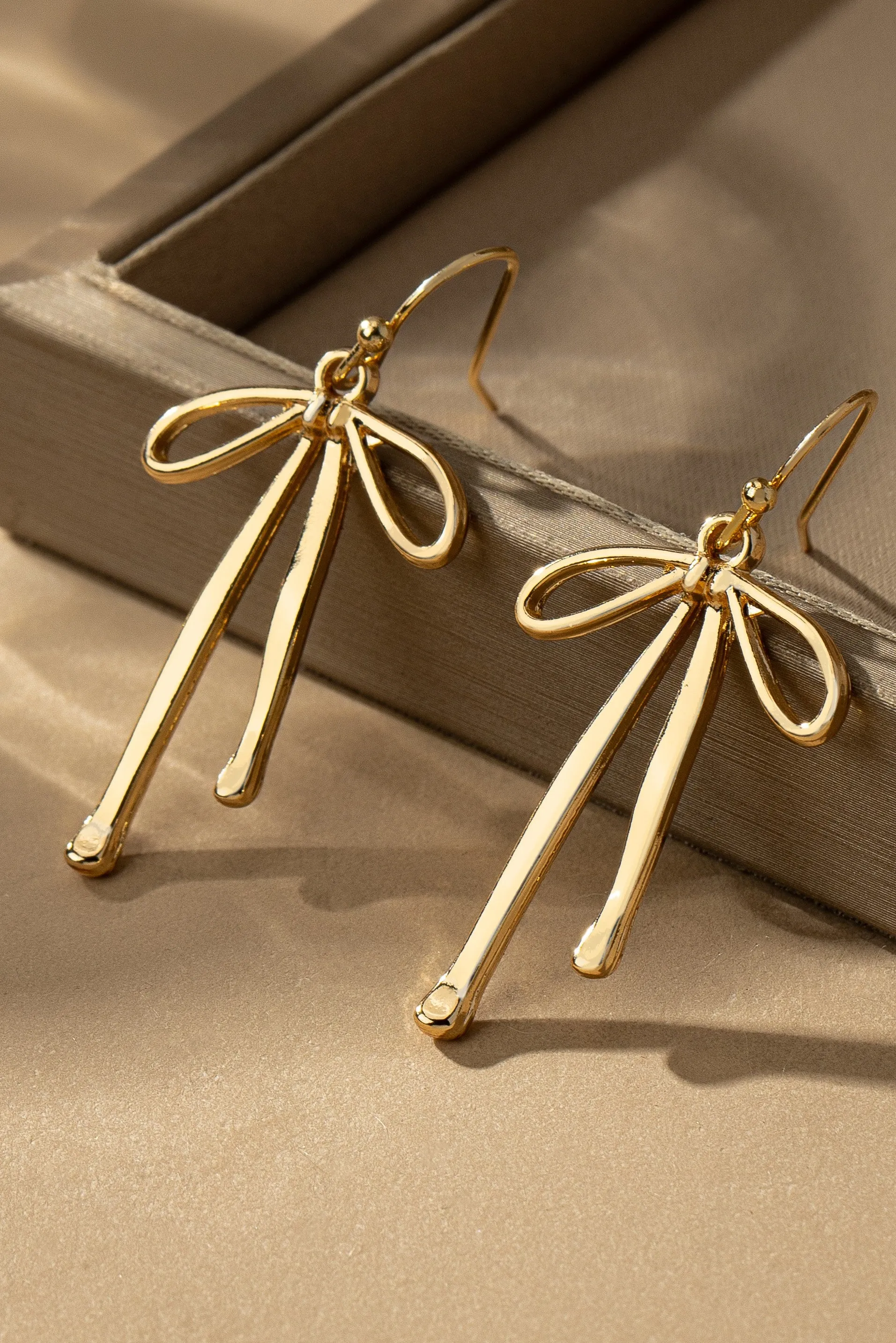 Flowing Elegance Bow Earrings