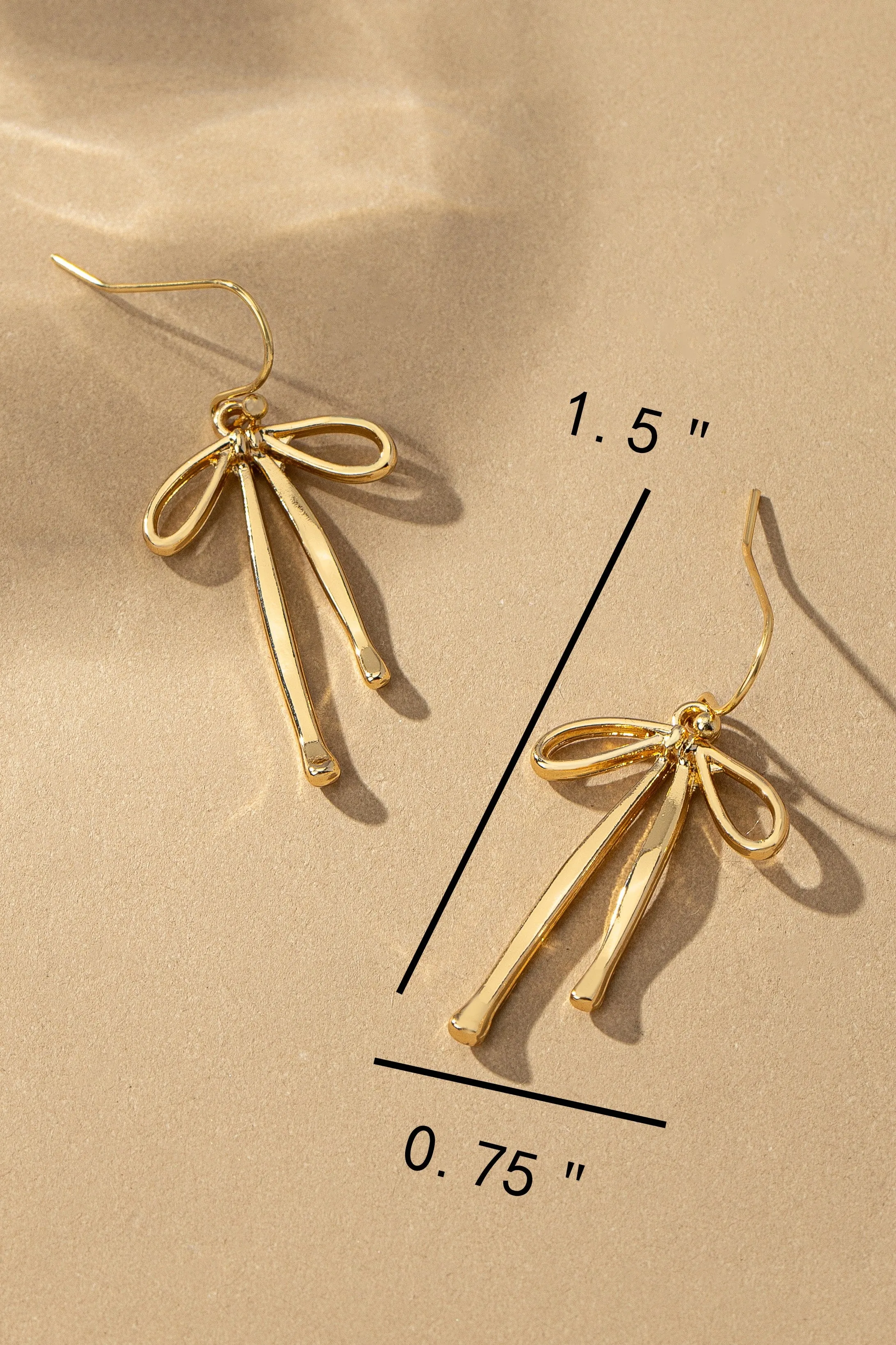 Flowing Elegance Bow Earrings