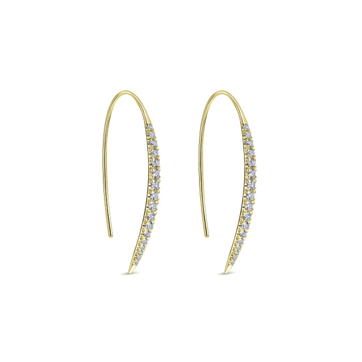 Gabriel & Co. Diamond Drop Pave "Slice" Earrings