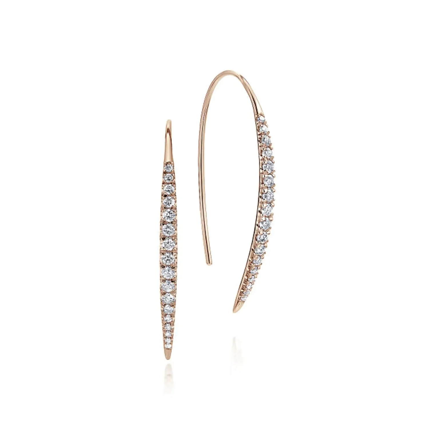 Gabriel & Co. Diamond Drop Pave "Slice" Earrings