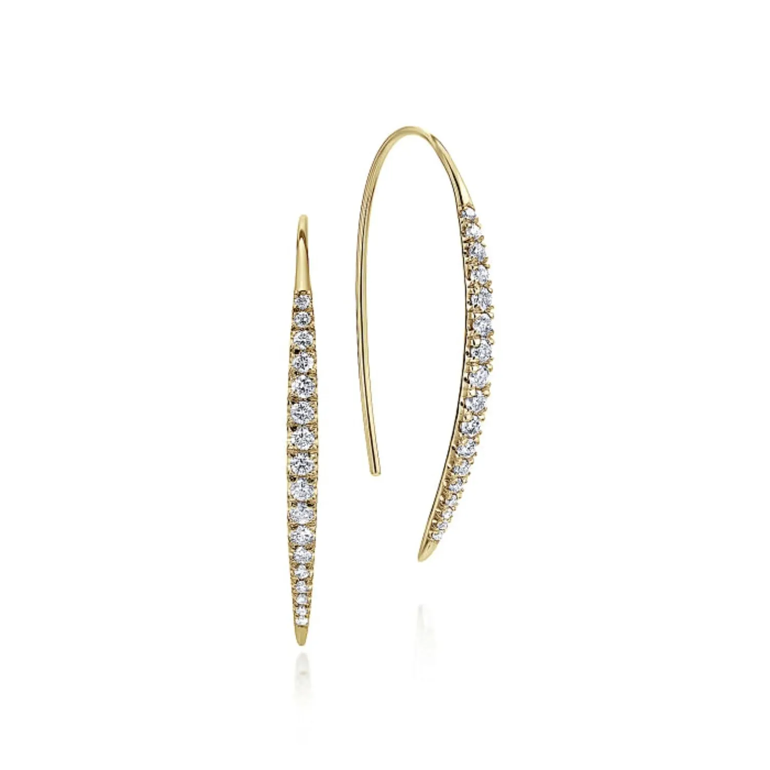 Gabriel & Co. Diamond Drop Pave "Slice" Earrings