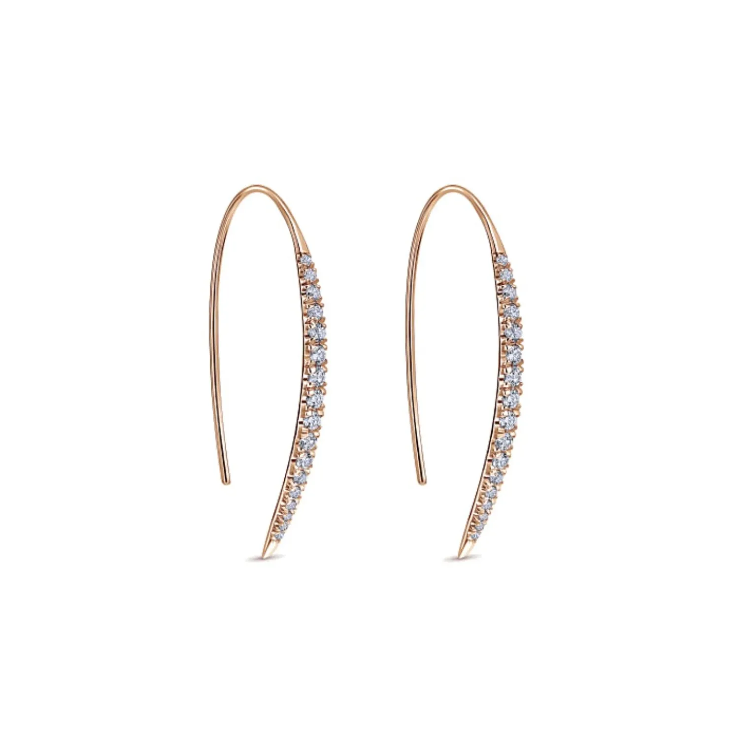 Gabriel & Co. Diamond Drop Pave "Slice" Earrings