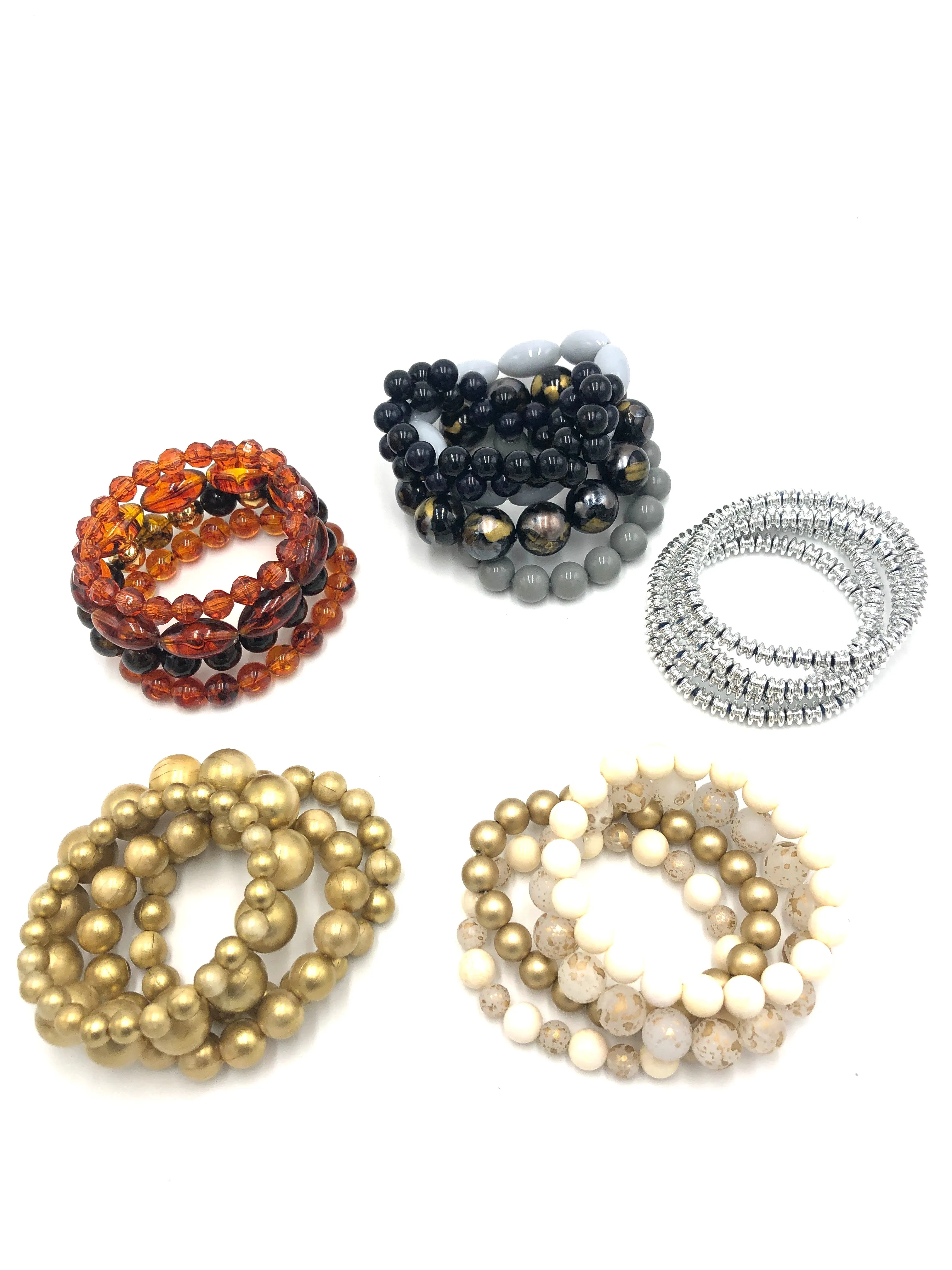 Glam Brunch Stack and Stretch Bracelets Set