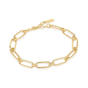 Gold Cable Connect Chunky Chain Bracelet