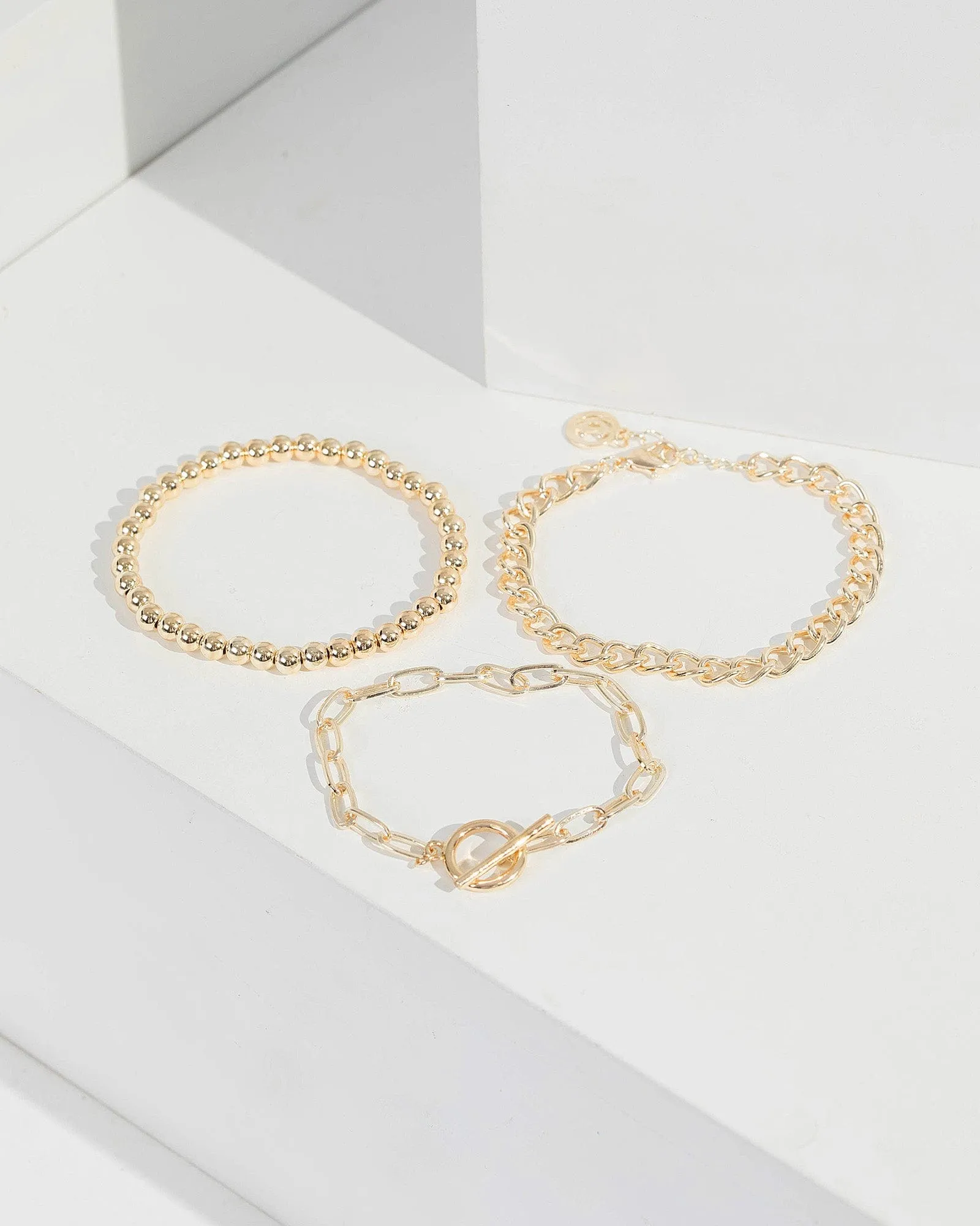 Gold Chain Layered Bracelets