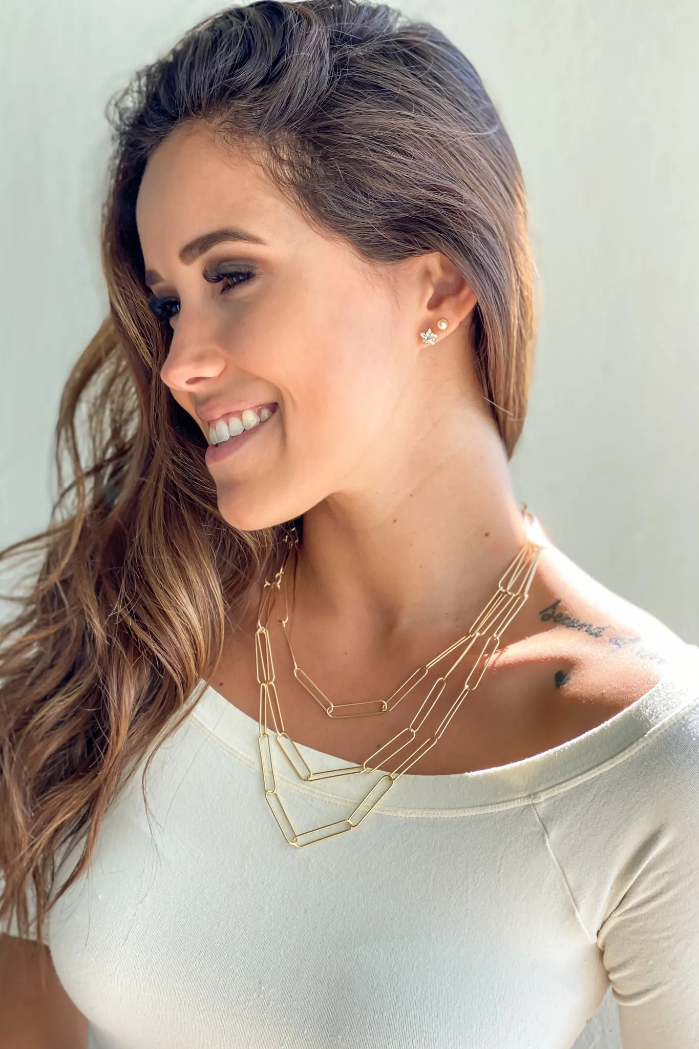 Gold Chain Layered Necklace