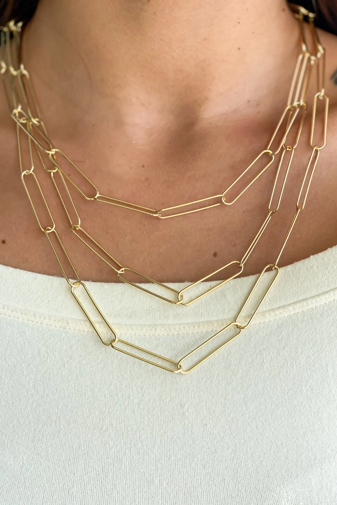 Gold Chain Layered Necklace