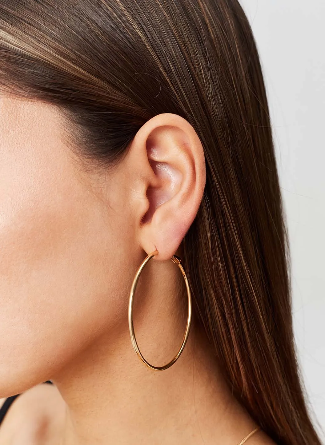 Gold Medium Hoop Earrings