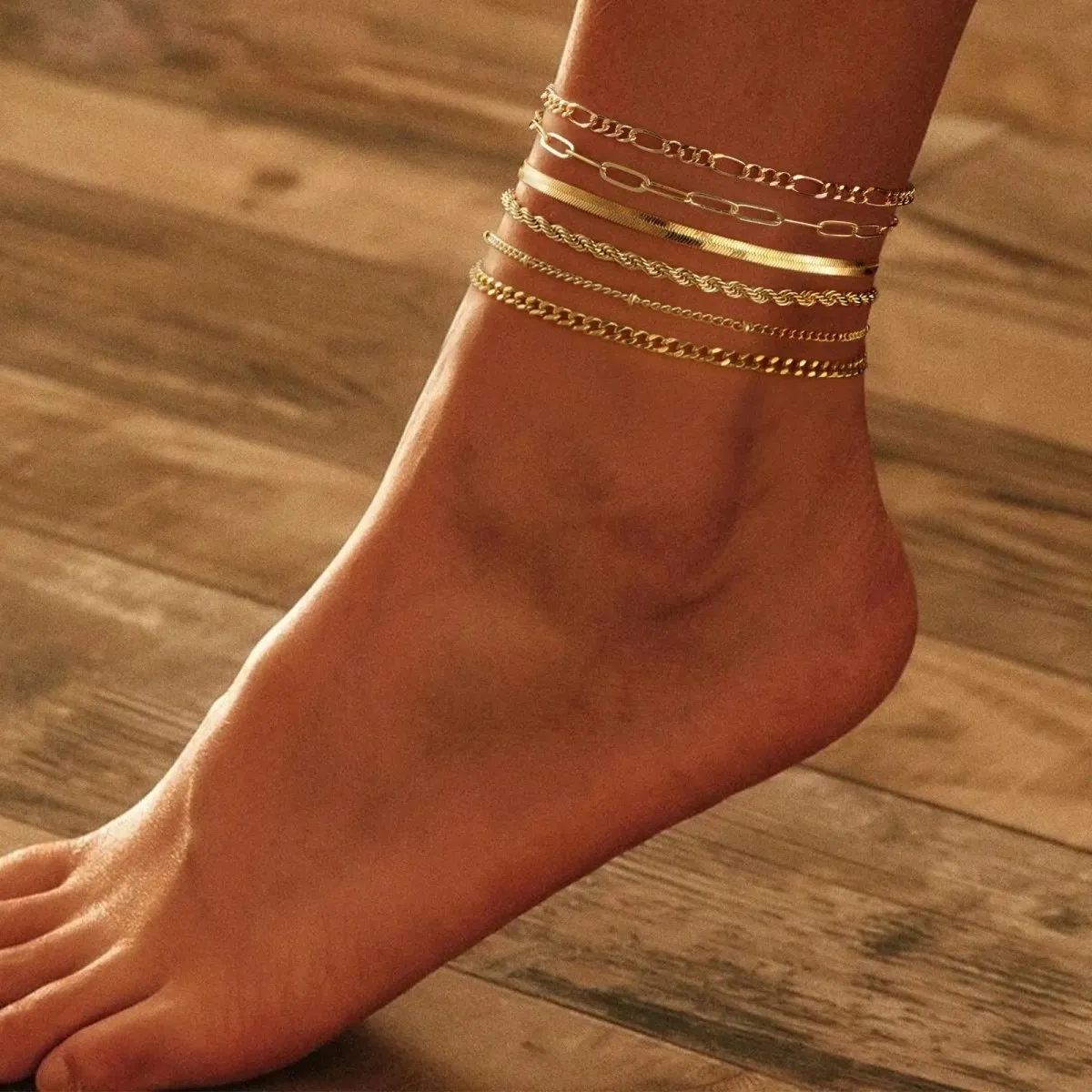 Gold/Silver Ankle Bracelets Summer Beach