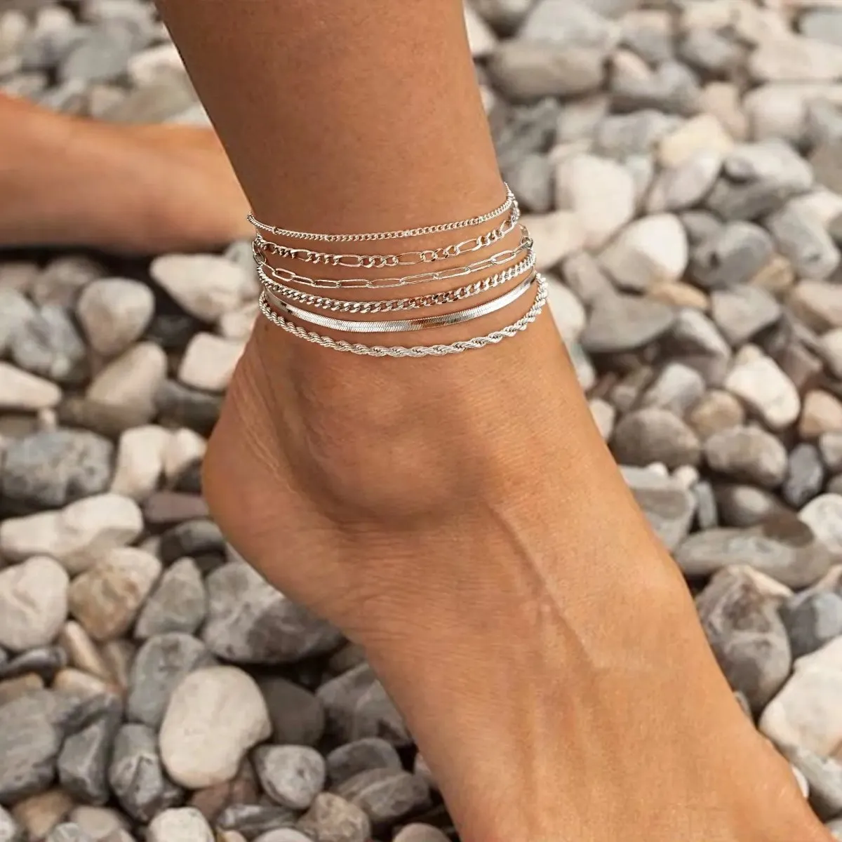 Gold/Silver Ankle Bracelets Summer Beach