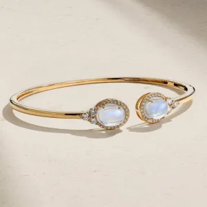 Grapevine Moonstone and Diamond Bangle